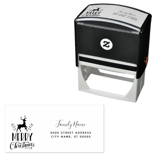 Christmas Return Address Self-inking Stamp Permastempel (Beispiel)