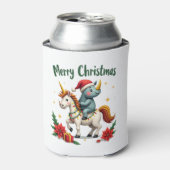 Christmas Rhino Merry Christmas Unicorn Rhino T-Sh Dosenkühler (Kanne Vorderseite)