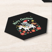 Christmas Rhino Merry Christmas Unicorn Rhino T-Sh Untersetzer (angewinkelt)