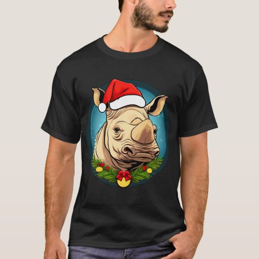 Christmas rhino T-Shirt (Vorderseite)