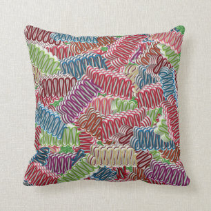 Christmas Ribbon Candies Throw Kissen