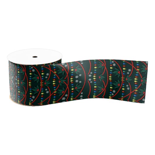 Christmas Ribbon Personalisiert Weihnachtsband Ripsband (Spule)