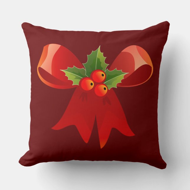 Christmas Ribbon Throw Kissen (Vorderseite)