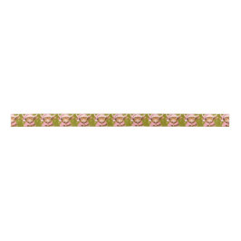Christmas Ribbon With Cow Design Satinband