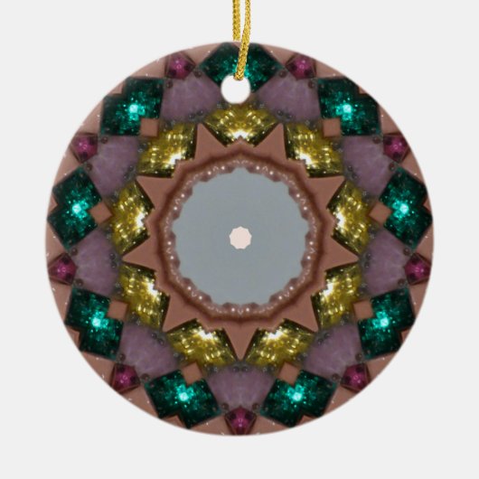 Christmas Riches Fraktal Keramik Ornament (Vorne)