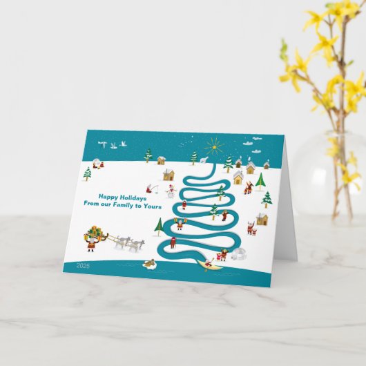 Christmas River Tree mit Inside Message Karte (Gelbe Blume)