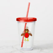 Christmas Robin Acryltrinkbecher (Rückseite)