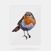 CHRISTMAS ROBIN Akryllischer Sign ART DESIGN STIL Acrylschild (Vorderseite)