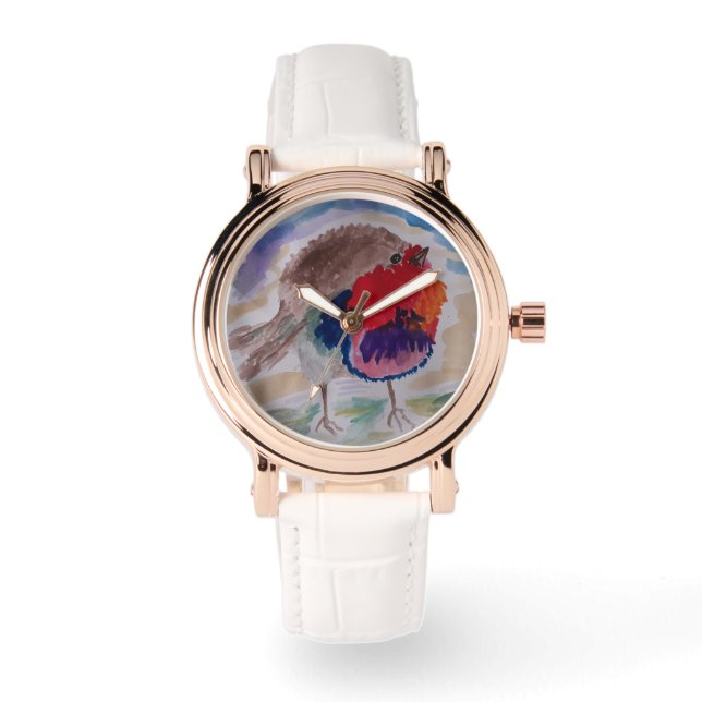 Christmas Robin Armbanduhr (Vorderseite)