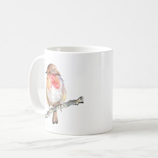 Christmas Robin Art Tasse (Vorderseite Links)