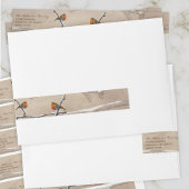 Christmas Robin Bird Wrap rund um das Adressetiket Rundum-Adressaufkleber