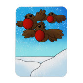 Christmas Robin Birds Magnet (Vertikal)