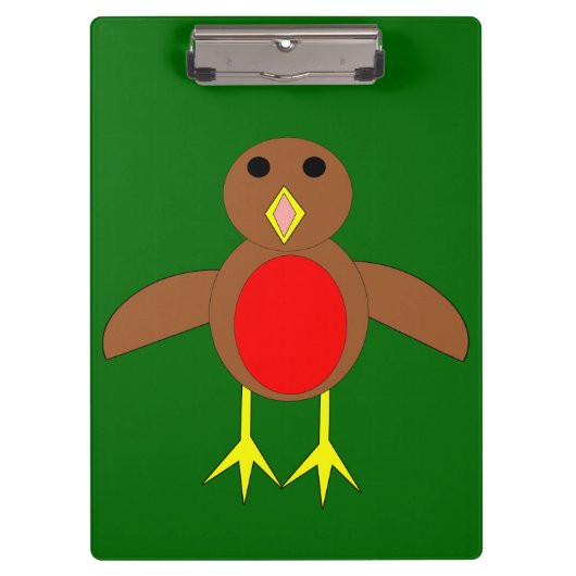 Christmas Robin Clipboard Klemmbrett (Vorderseite)