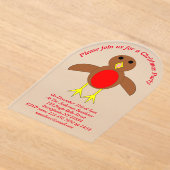 Christmas Robin Custom Acryleinladungen (Ablage )