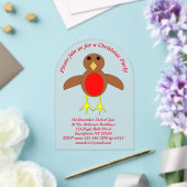 Christmas Robin Custom Acryleinladungen (Insitu (Hochzeit))