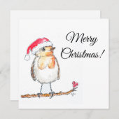 Christmas Robin Feiertagskarte (Vorne/Hinten)