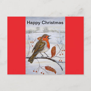 Christmas Robin Feiertagspostkarte