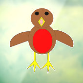 Christmas Robin Fensteraufkleber (Blatt 3)