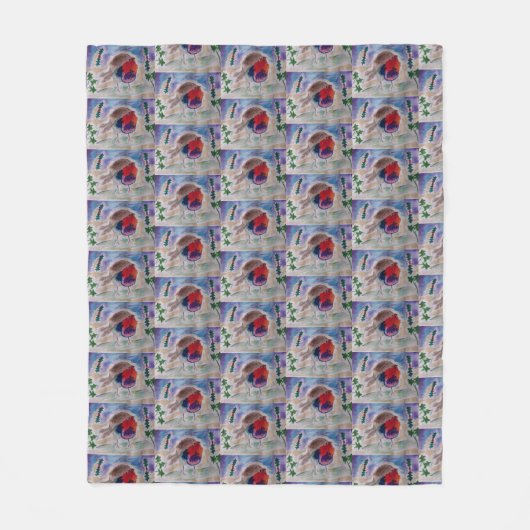 Christmas Robin Fleecedecke (Vorderseite)