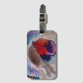 Christmas Robin Gepäckanhänger (Vorderseite Vertikal)