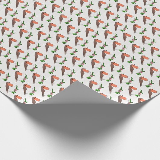 Christmas Robin Geschenkpapier (Ecke)