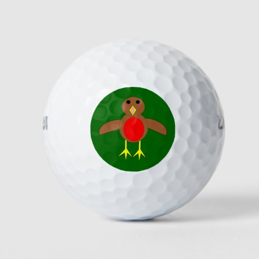 Christmas Robin Golf Ball (Vorderseite)