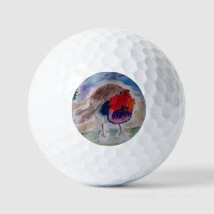 Christmas Robin Golfball