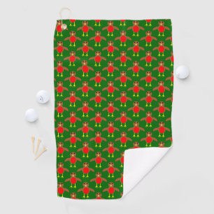 Christmas Robin Golfhandtuch