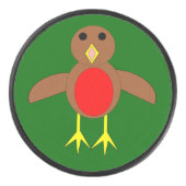 Christmas Robin Hockey Puck (Vorderseite)