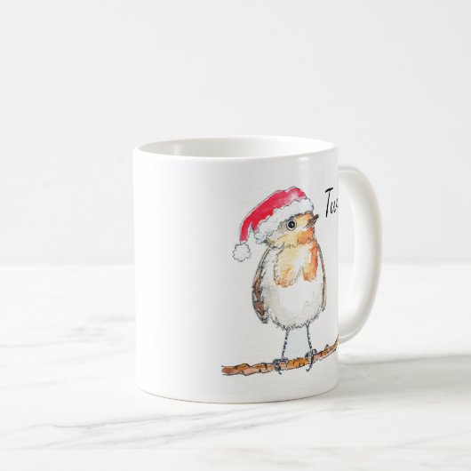 Christmas Robin Kaffeetasse (VorderseiteRechts)