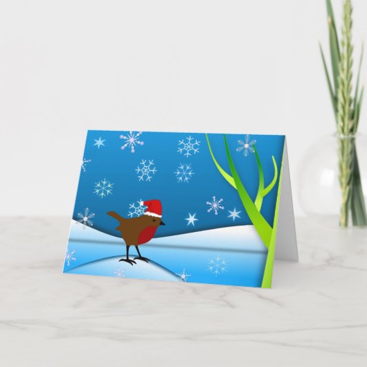 Christmas Robin Karte (Vorderseite)