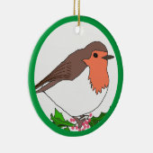 Christmas Robin Keramik Ornament (Rechts)