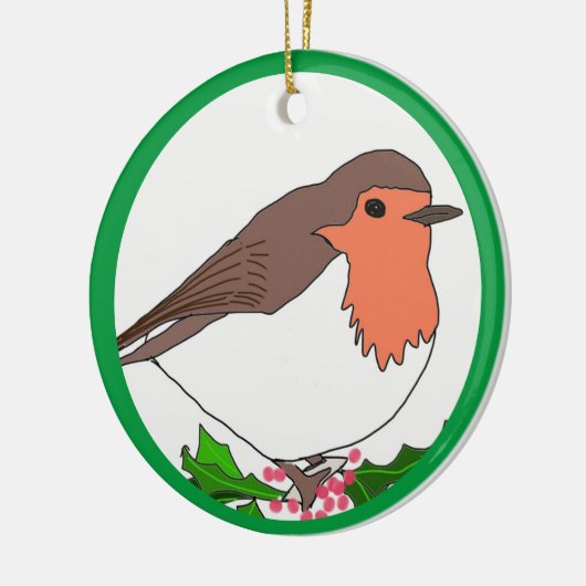 Christmas Robin Keramik Ornament (Links)