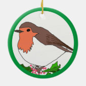 Christmas Robin Keramik Ornament (Hinten)