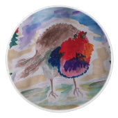 Christmas Robin Keramikknauf (Vorderseite)