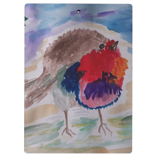 Christmas Robin Klemmbrett (Rückseite)