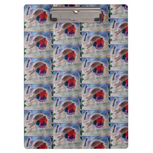 Christmas Robin Klemmbrett (Vorderseite)