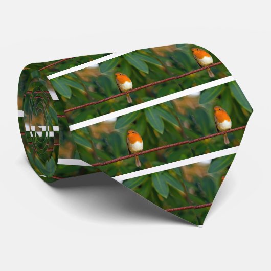 Christmas Robin Krawatte (Gerollt)