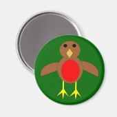 Christmas Robin Magnet (Vorderseite/Rückseite)