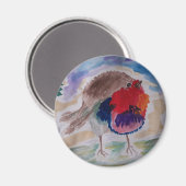 Christmas Robin Magnet (Vorderseite/Rückseite)