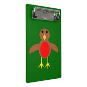 Christmas Robin Mini Clipboard Klemmbrett (Schrägansicht)