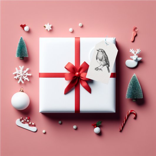 Christmas Robin niedlich Geschenkanhänger