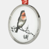 Christmas Robin Ornament Aus Metall (Links)