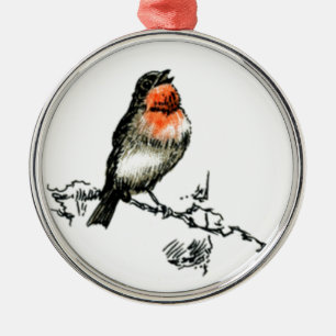 Christmas Robin Ornament Aus Metall