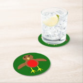 Christmas Robin Paper Untersetzer (Vor Ort)