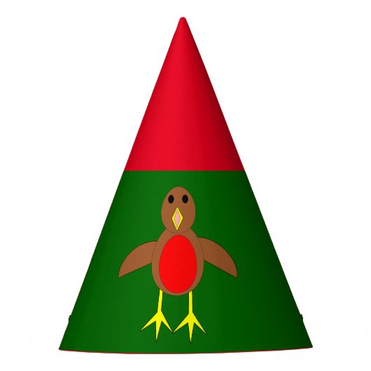 Christmas Robin Party Hat Partyhütchen (Vorderseite)