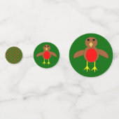 Christmas Robin Personalisiert Konfetti (Rückseiten)