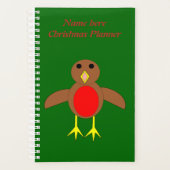 Christmas Robin Personalisiert Planer (Vorderseite)