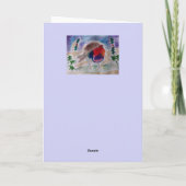 Christmas Robin Personalisierte Weihnachtskarte Karte (Rückseite)