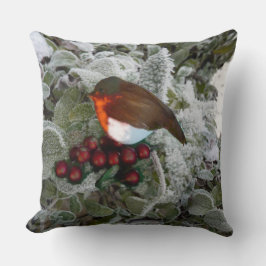 Christmas Robin Pillow Kissen